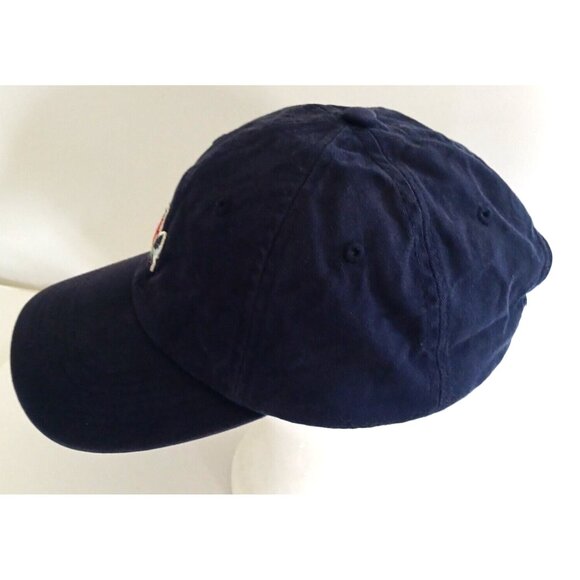 Herschel Unisex Cap Adjustable Baseball Hat Dark Blue Adult Bird Logo RARE - Picture 6 of 10